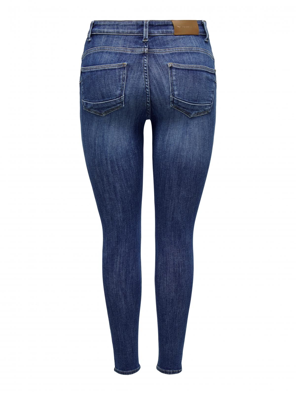 온리 데님 미드웨이스트 스키니핏 청바지 15313697_2114 BLUE / DARK BLUE DENIM - 상세 이미지 4