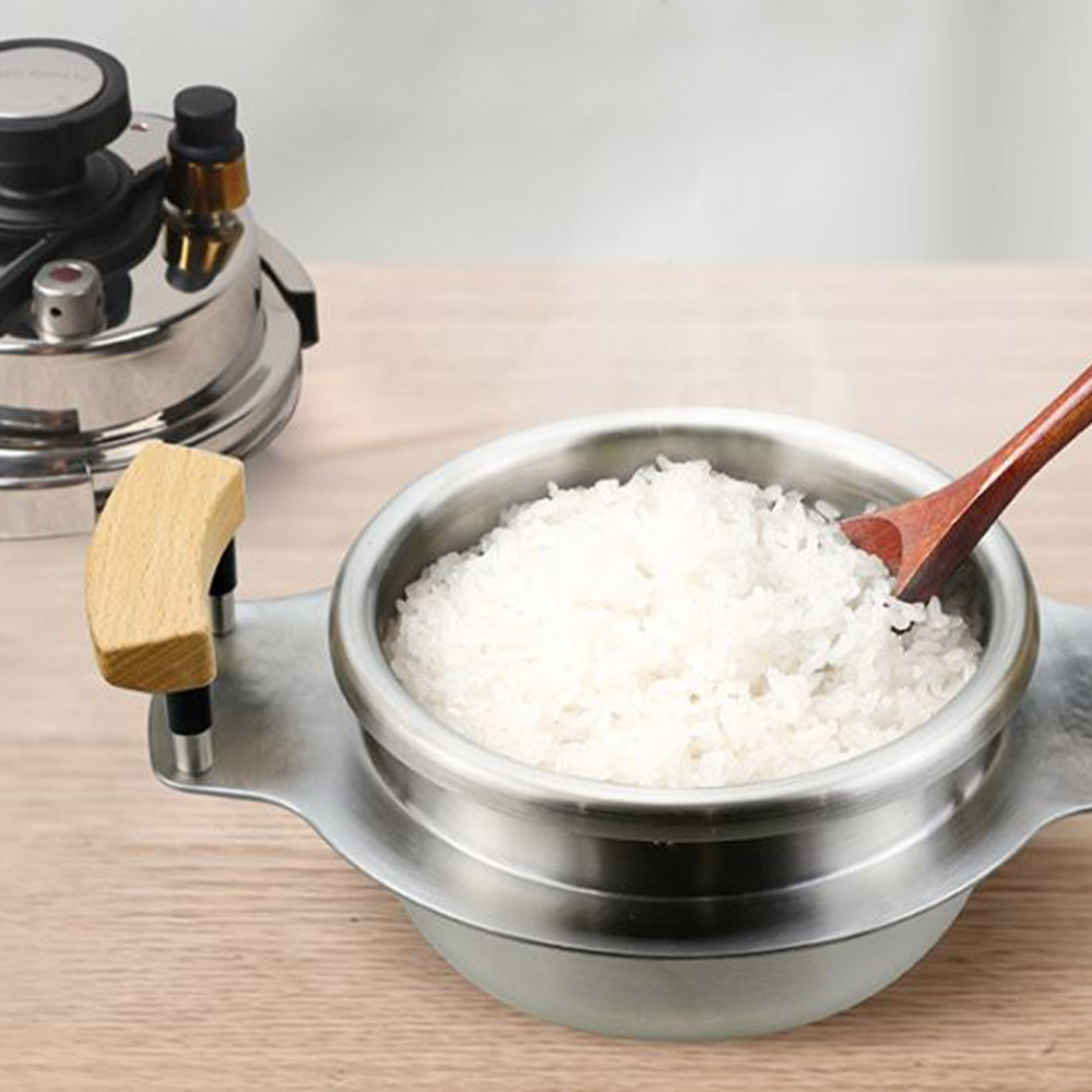 IH 가정용 압력솥밥 나무 뚜껑 받침대 세트 밥도둑 업소용 가마솥 1.6L