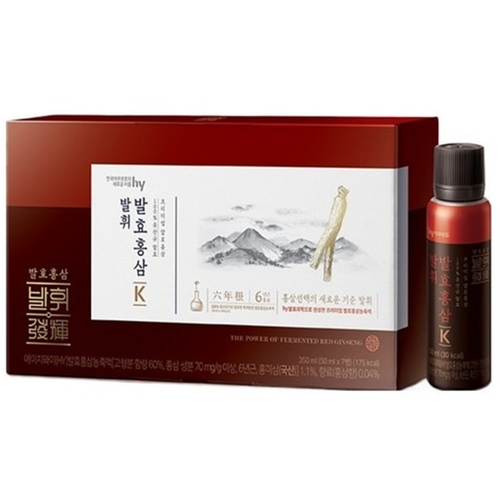 한국야쿠르트 프리미엄 발효 홍삼 K 50ml 7병 1박스 15가지 전통 원료 고급 선물 - 상세 이미지 4