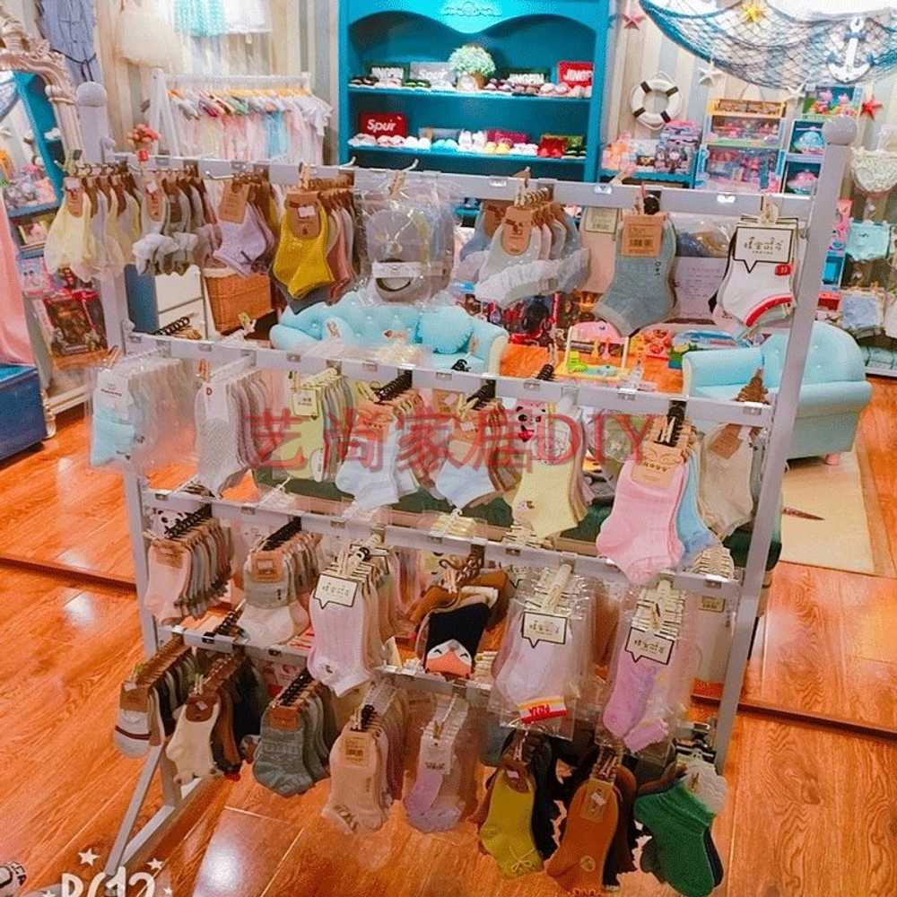 양말 진열대 매장 스타킹 소품 스탠드 악세서리 걸이 125x120cm 블랙 - 상세 이미지 2