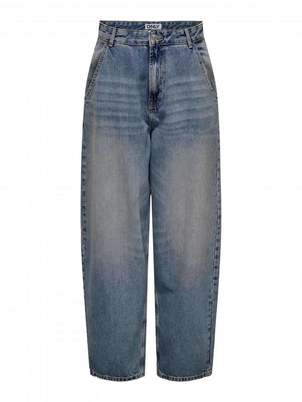 온리 트렌디 중청 배기핏 데님 팬츠 15325673_2115 BLUE / MEDIUM BLUE DENIM - 상세 이미지 3