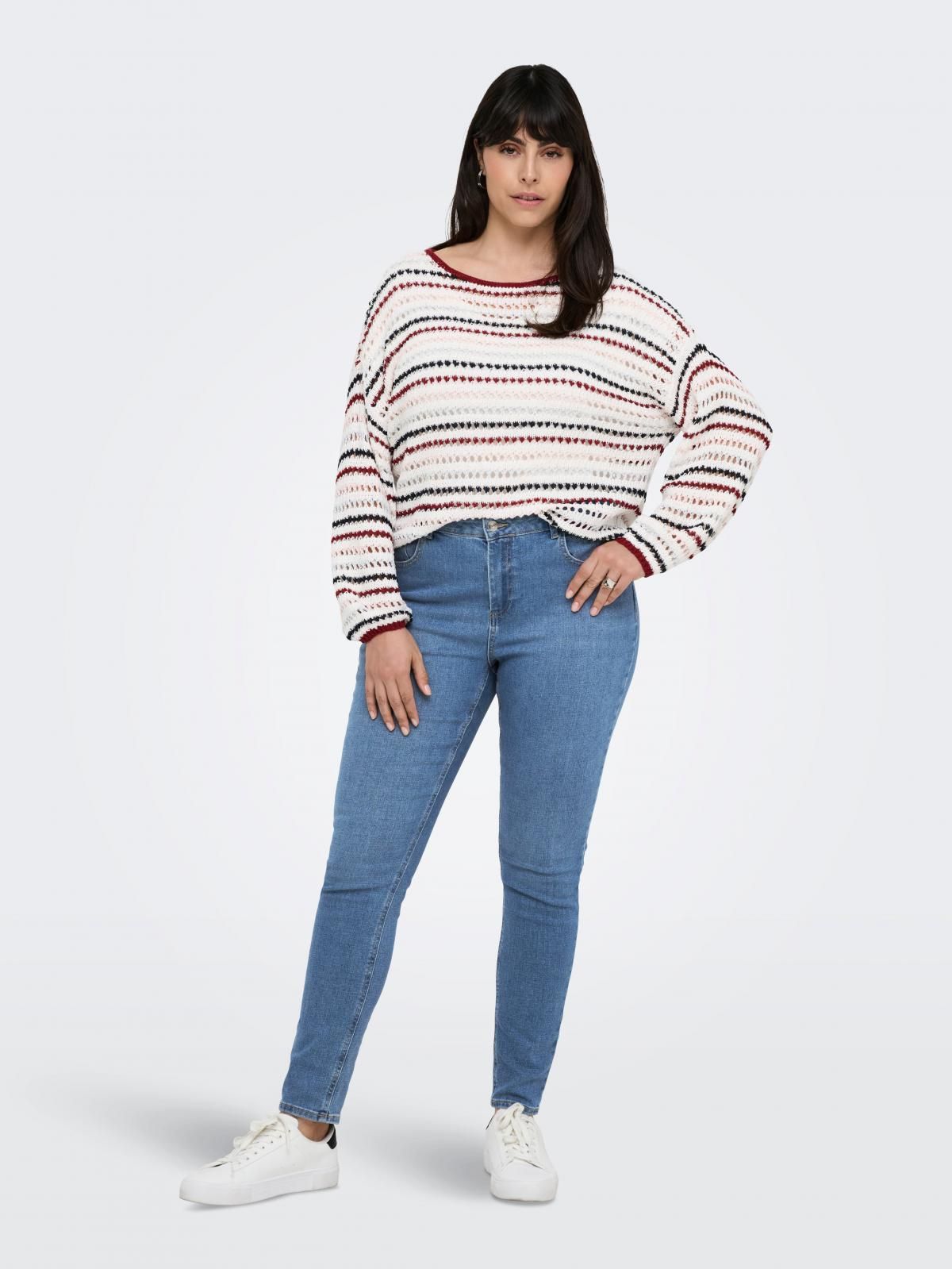 온리 플러스사이즈 데님 스키니핏 청바지 15355014_2116 BLUE / LIGHT BLUE DENIM - 상세 이미지 5
