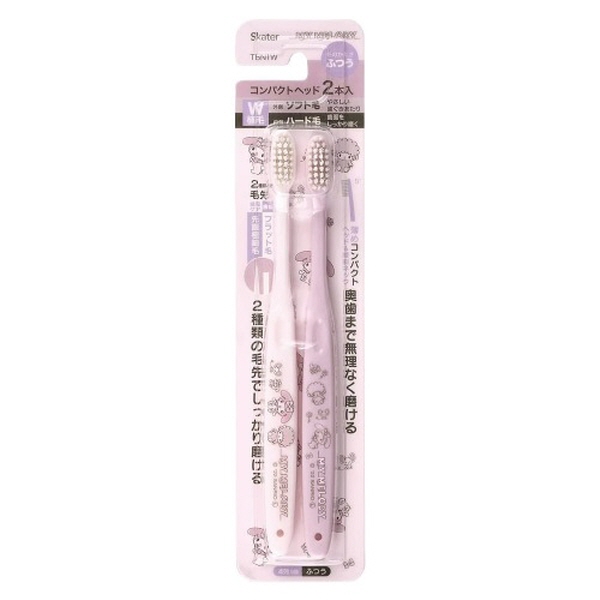 마이멜로디 컴팩트 칫솔 18cm 2p세트 - 상품 이미지