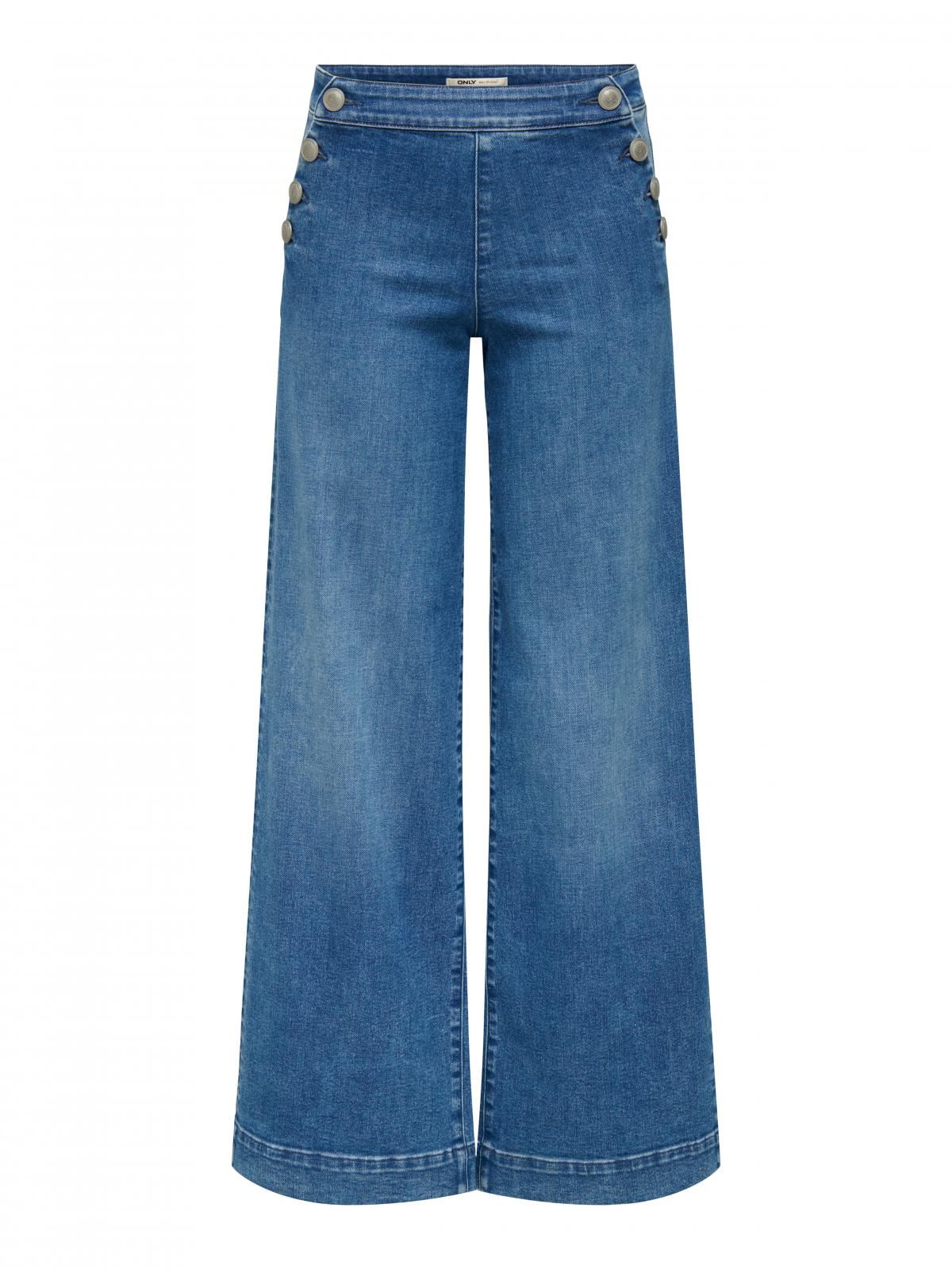 온리 데님 하이웨이스트 와이드핏 진 15356695_2115 BLUE / MEDIUM BLUE DENIM - 상품 이미지