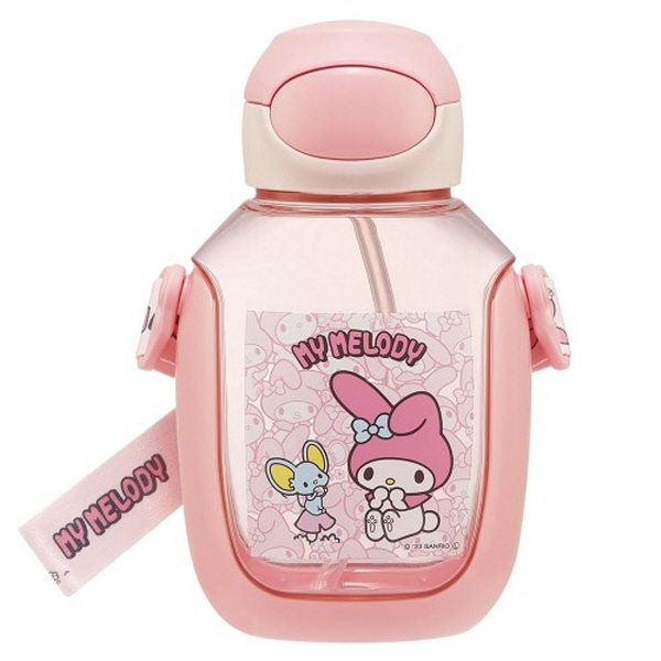 마이멜로디 숨바꼭질 원터치 빨대물통 530ml 물병 - 상품 이미지