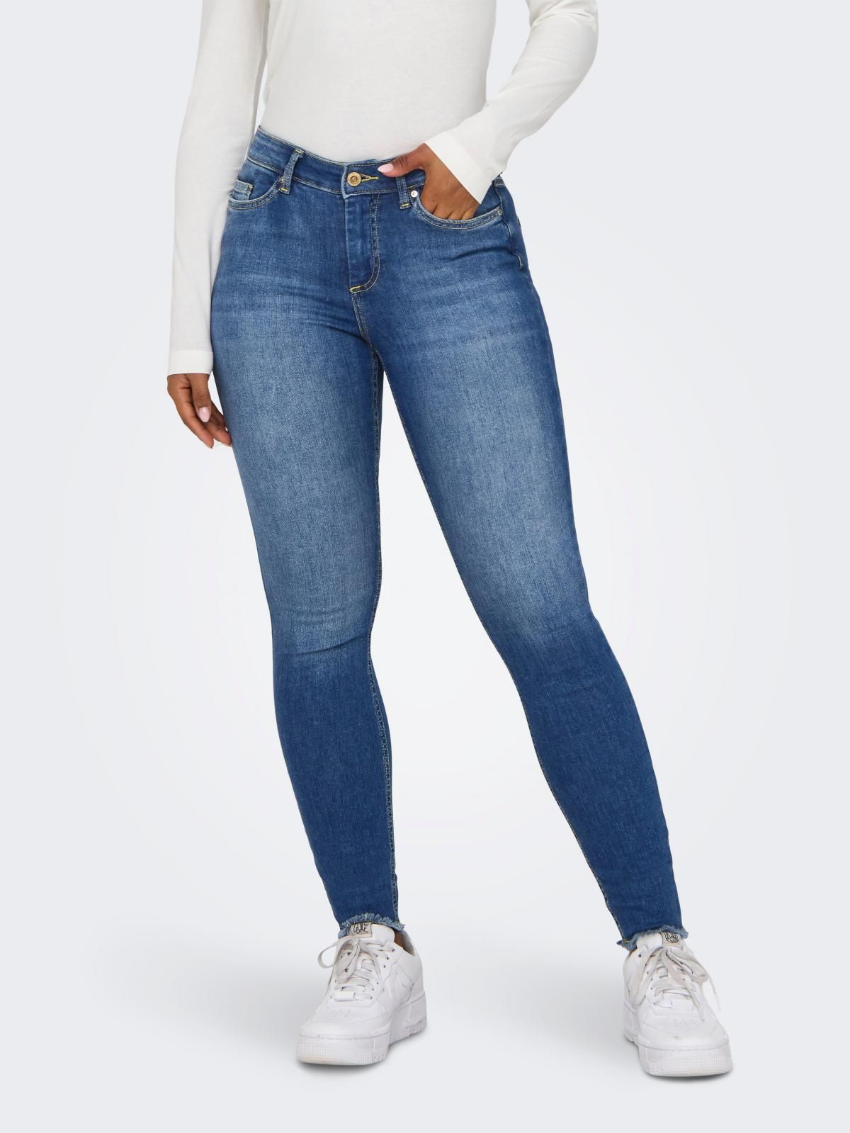 온리 슈퍼스트레치 미드웨이스트 스키니핏 진 15293282_2115 BLUE / MEDIUM BLUE DENIM - 메인 이미지