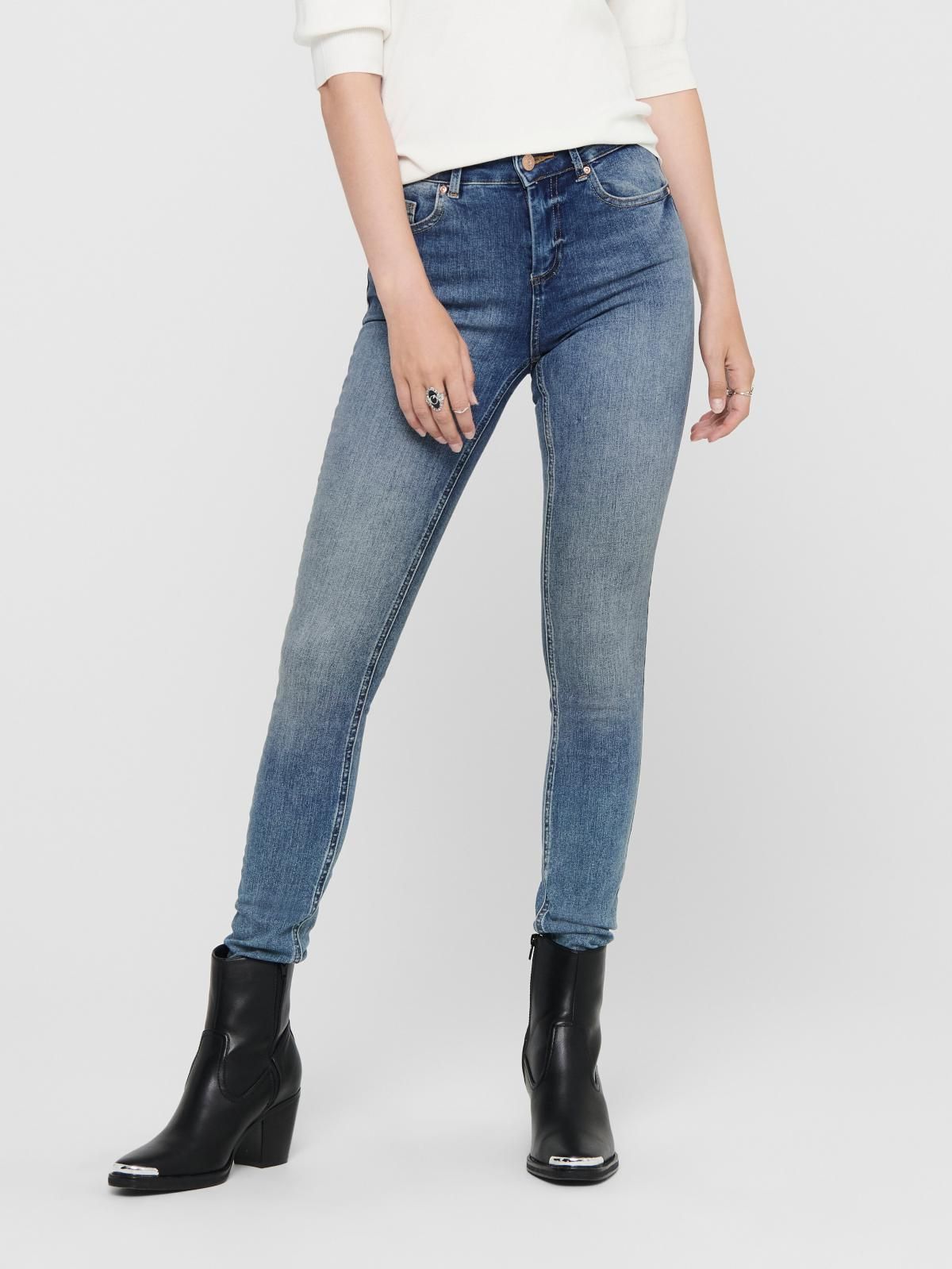 온리 데님 미드웨이스트 스키니핏 진 15192917_2116 BLUE / LIGHT BLUE DENIM - 상품 이미지