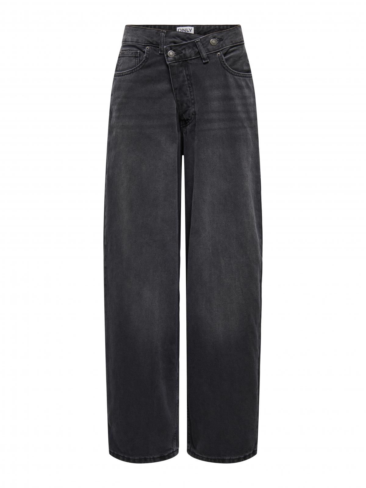 온리 배기핏 데님 블랙 미드웨이스트 청바지 15366776_8183 BLACK / WASHED BLACK - 상세 이미지 3