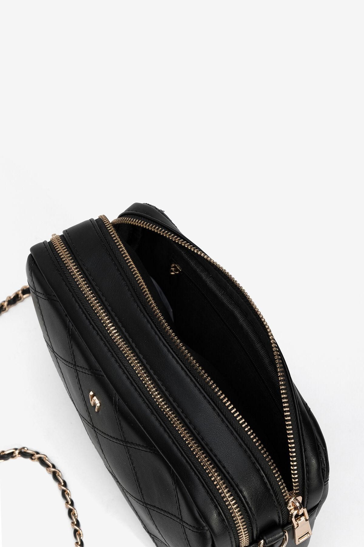 빌라노바 체인 크로스백 퀼팅 미니 블랙 7002022 NEGRO - 상세 이미지 4