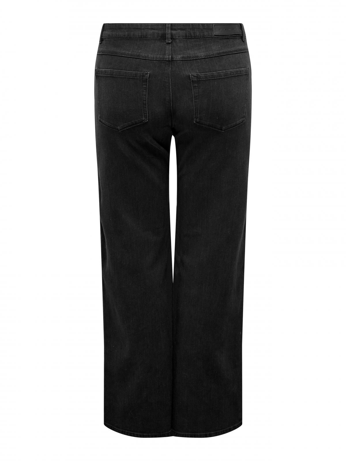 온리 빅사이즈 하이웨이스트 와이드 데님 팬츠 15353147_8183 BLACK / WASHED BLACK - 상세 이미지 4