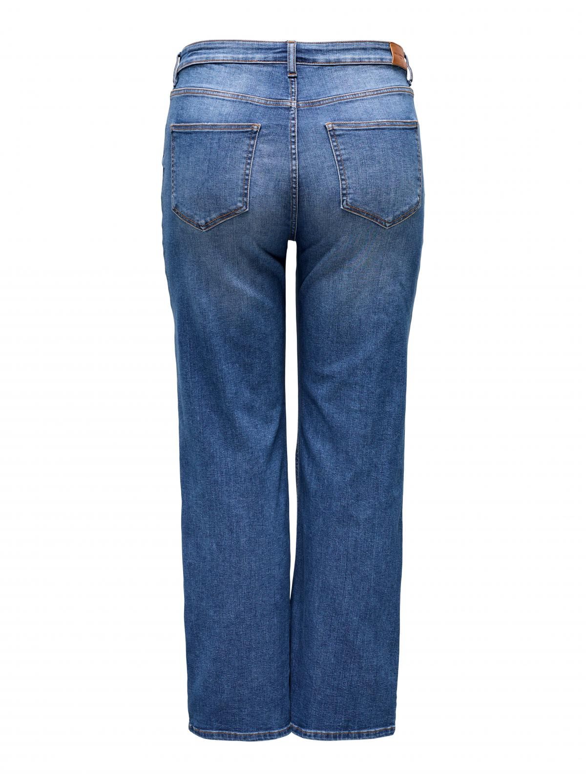 온리 빅사이즈 하이웨이스트 와이드핏 청바지 15313904_2115 BLUE / MEDIUM BLUE DENIM - 상세 이미지 4