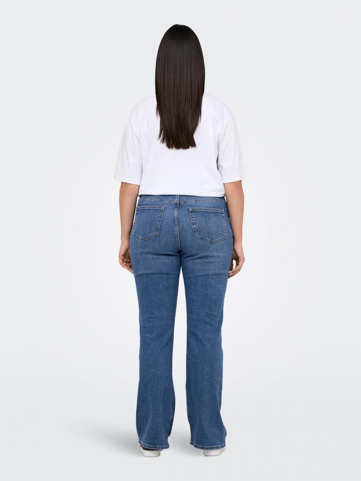 온리 빅사이즈 플레어핏 데님 부츠컷 청바지 15355015_2116 BLUE / LIGHT BLUE DENIM - 상세 이미지 2