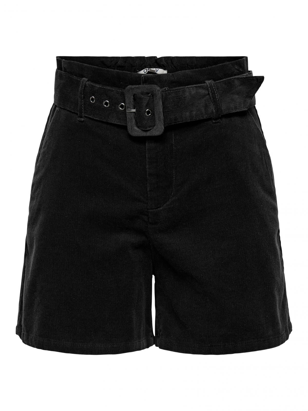 온리 하이웨이스트 테일러드 벨트 숏 팬츠 블랙 15351307_2161 BLACK / BLACK - 상세 이미지 3