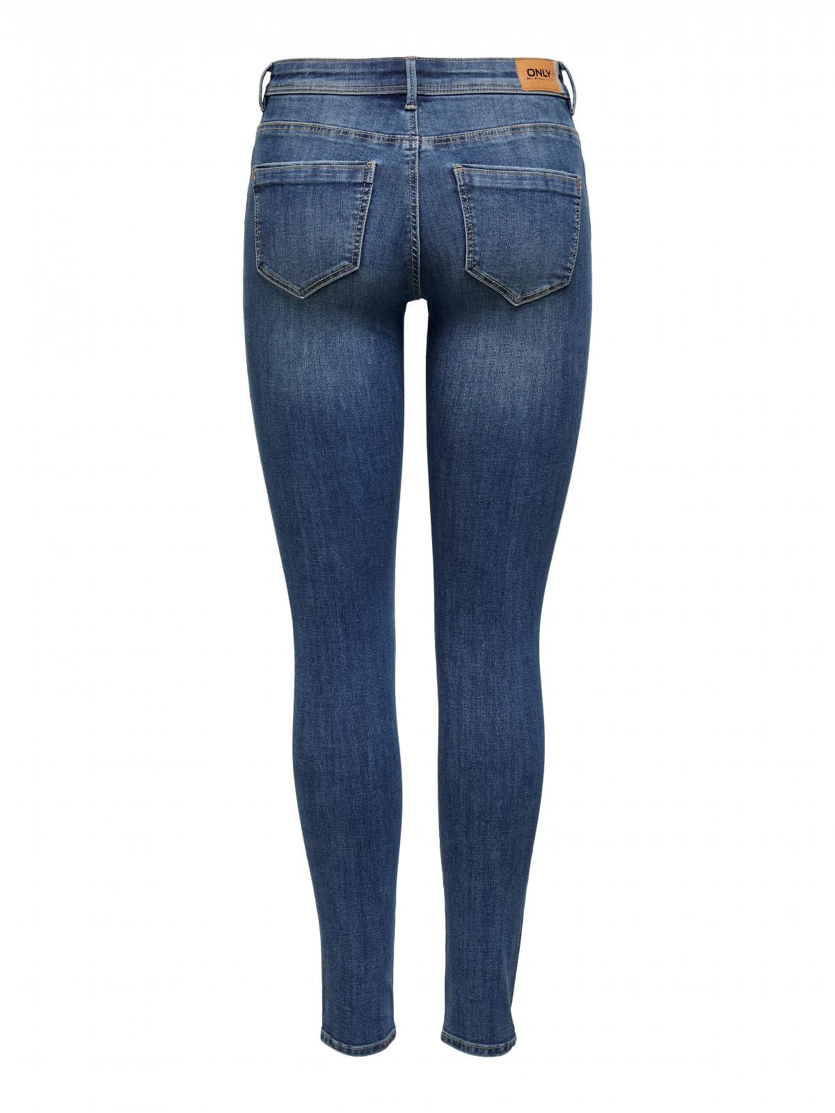 온리 슈퍼스트레치 미드웨이스트 스키니핏 진 15219241_2115 BLUE / MEDIUM BLUE DENIM - 상세 이미지 4