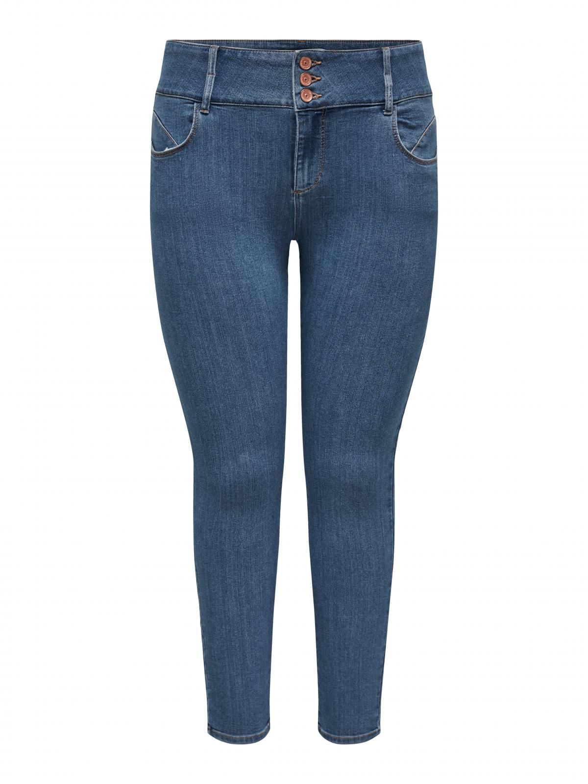 온리 데님 미드웨이스트 스키니핏 청바지 15300155_2115 BLUE / MEDIUM BLUE DENIM - 상세 이미지 3