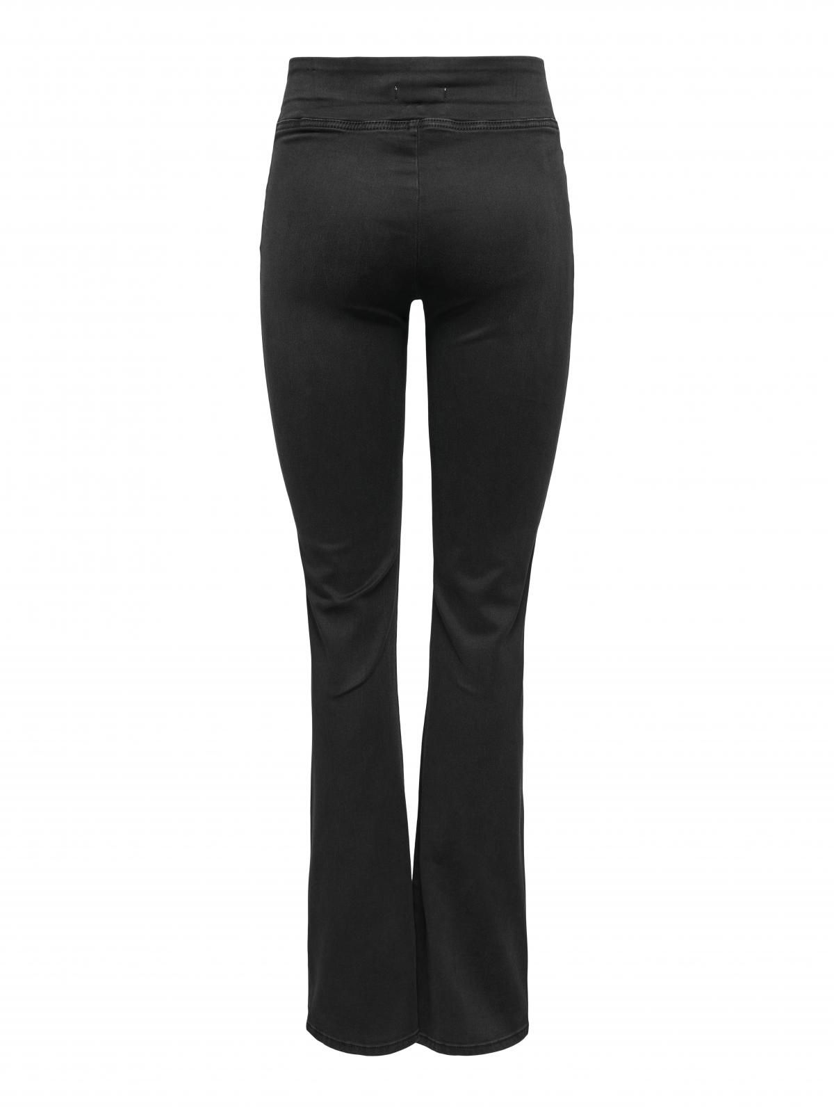 온리 미드웨이스트 플레어핏 흑청 데님 팬츠 15347113_8183 BLACK / WASHED BLACK - 상세 이미지 4