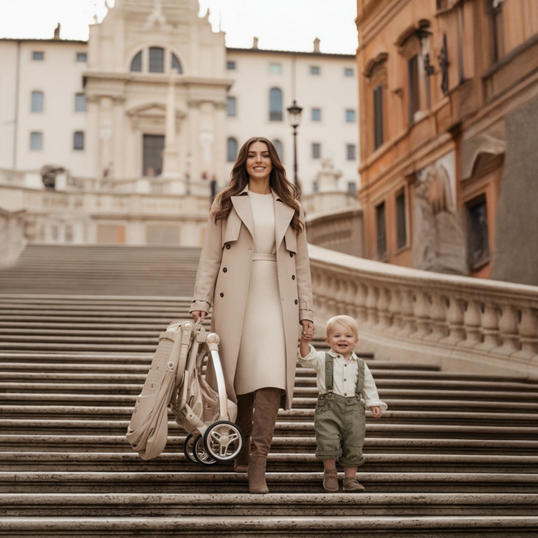 [누비앤타보] NUVY 노바 트라이크 휴대용 유모카 TAVO프리미엄 버전 블랙