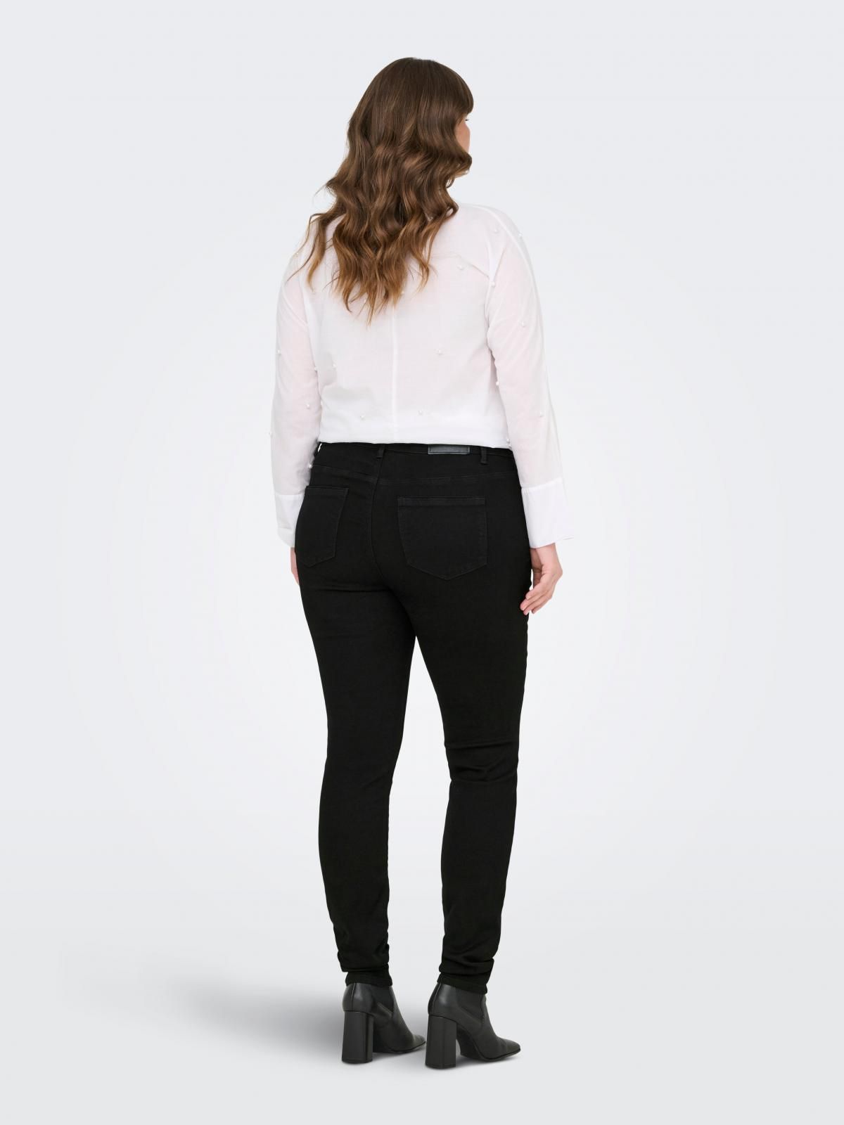 온리 빅사이즈 테크니컬 스키니핏 블랙 데님 진 15352625_2103 BLACK / BLACK DENIM - 상세 이미지 3