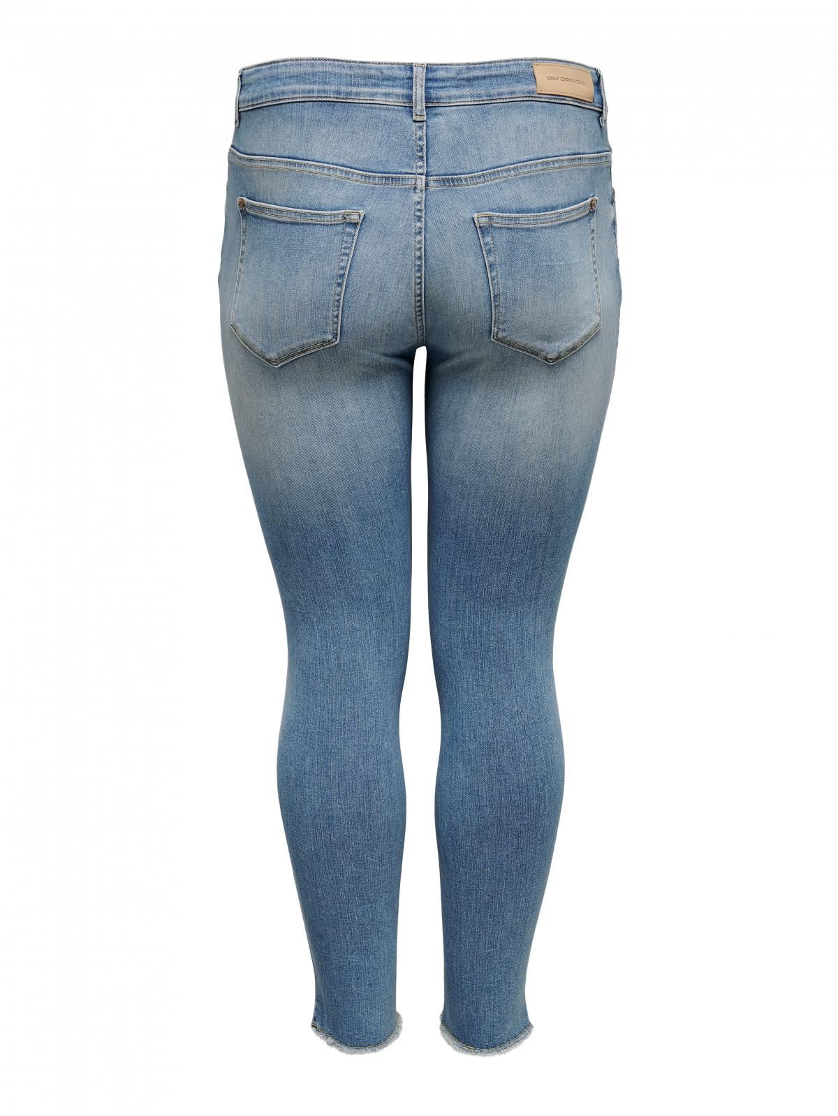 온리 플러스사이즈 데님 레귤러 스키니핏 진 15198408_2116 BLUE / LIGHT BLUE DENIM - 상세 이미지 4