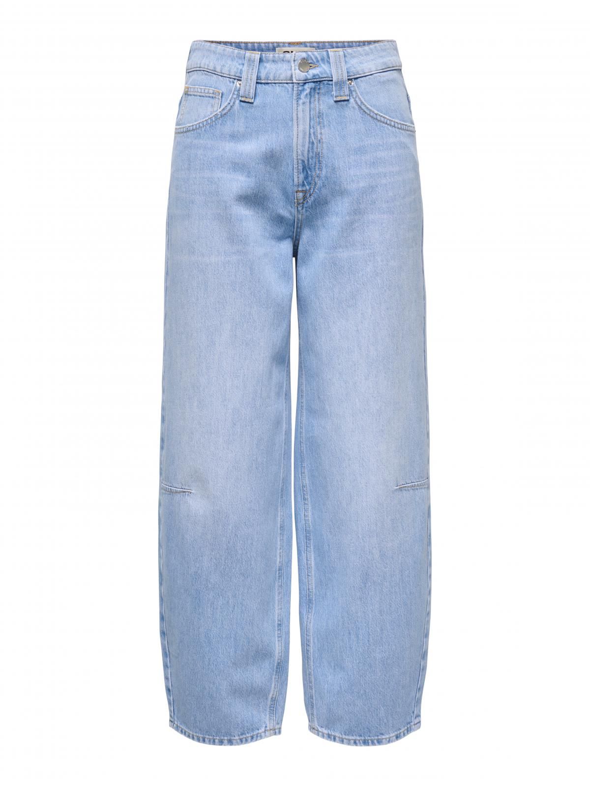 온리 연청 하이웨이스트 배럴핏 데님 팬츠 15370765_2116 BLUE / LIGHT BLUE DENIM - 상세 이미지 3