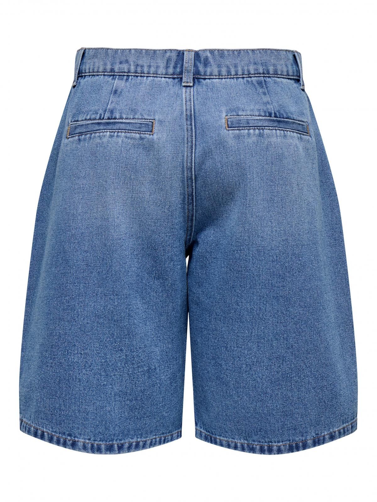 온리 와이드핏 데님 하프팬츠 캐주얼 베이직 15357994_2115 BLUE / MEDIUM BLUE DENIM - 상세 이미지 4