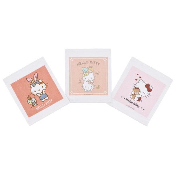 산리오 헬로키티 운동회 면손수건 3p 휴대용타월 - 상품 이미지