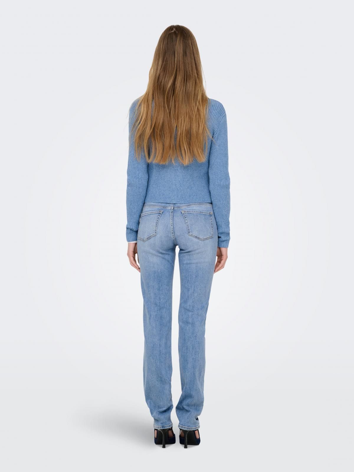 온리 미드웨이스트 슬림핏 스트레이트 청바지 15335171_2116 BLUE / LIGHT BLUE DENIM - 상세 이미지 2