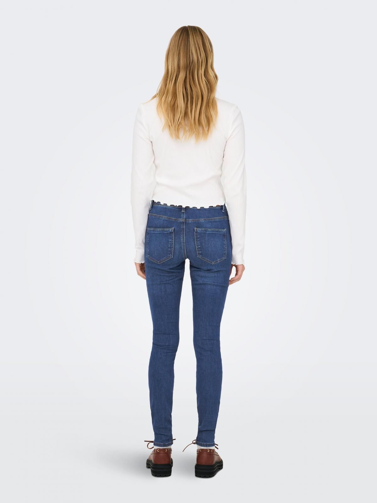 온리 데님 미드웨이스트 스키니핏 청바지 15372344_2115 BLUE / MEDIUM BLUE DENIM - 상세 이미지 2
