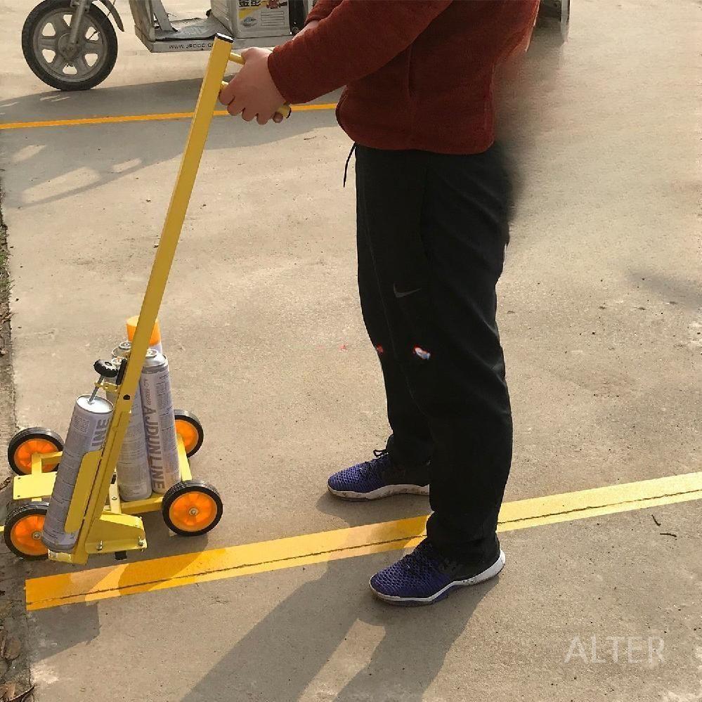 주차선 도색 마킹기 현장 바닥 스프레이 그리기 선긋기 안전선 기계 - 상세 이미지 3