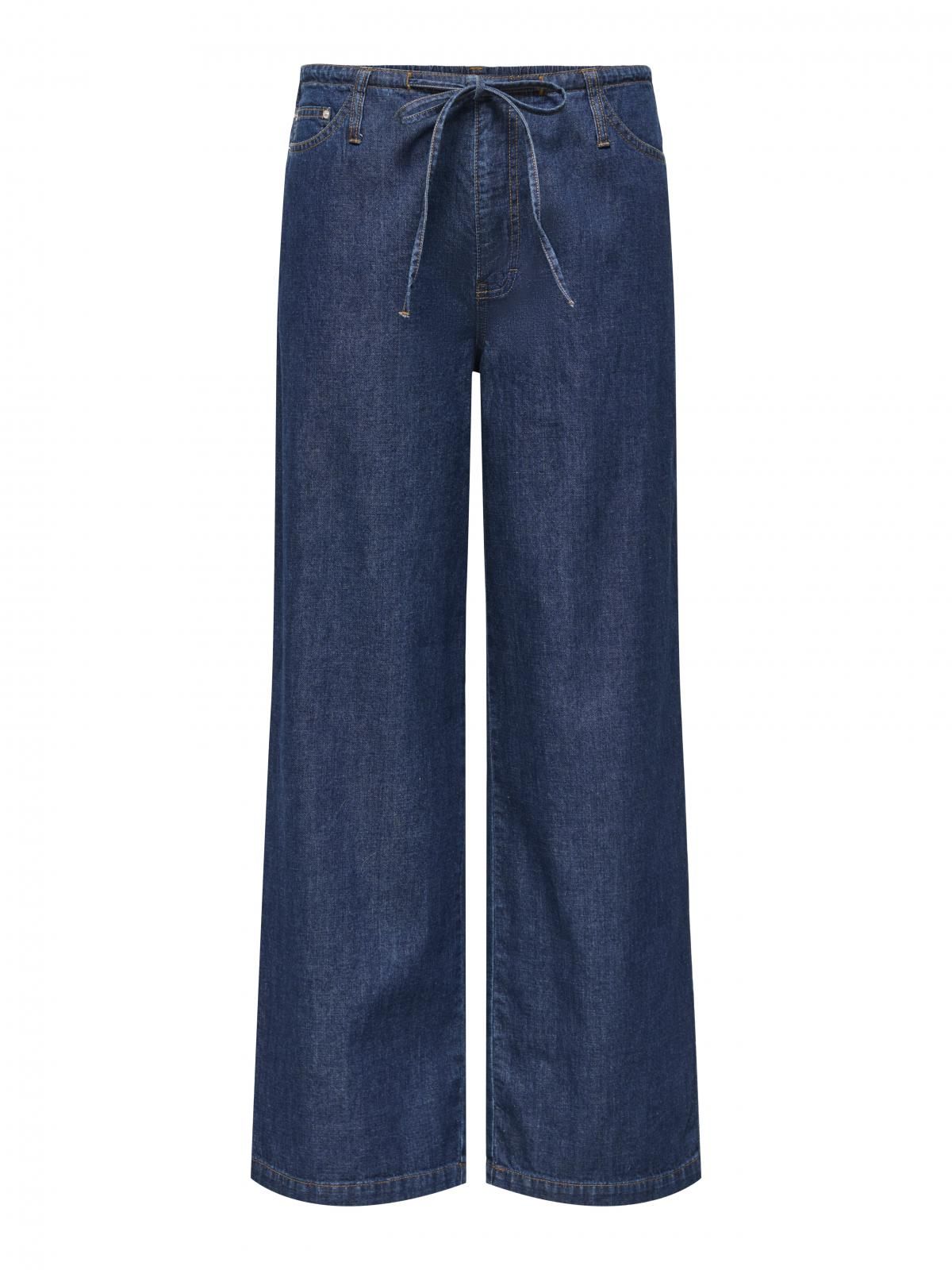 온리 트렌디 와이드 데님 팬츠 스트링 밴딩 15367101_1224 BLUE / BLUE INDIGO - 메인 이미지