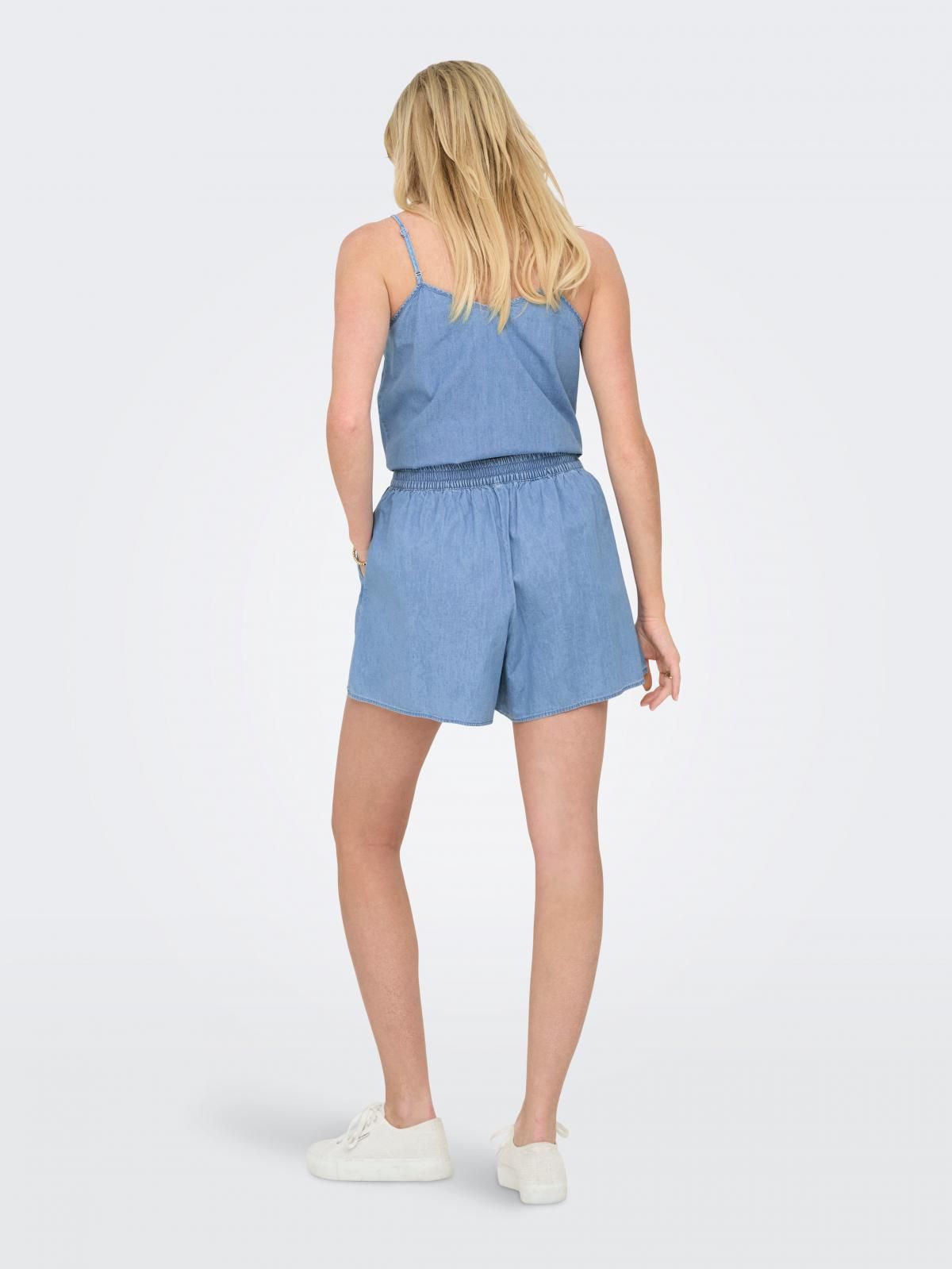 온리 라이트 데님 레귤러핏 밴딩 숏팬츠 15343206_2116 BLUE / LIGHT BLUE DENIM - 상세 이미지 2