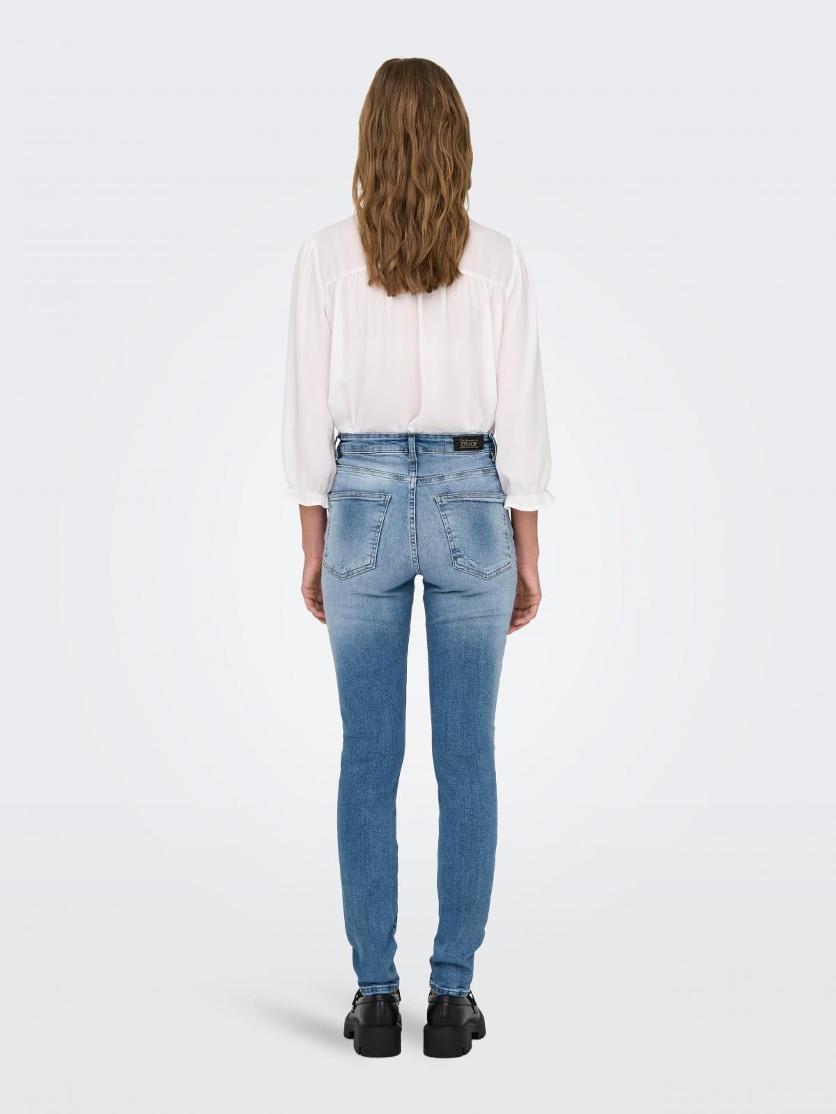 온리 하이웨이스트 데님 스키니핏 청바지 15288957_7023 BLUE / LIGHT MEDIUM BLUE DENIM - 상세 이미지 2