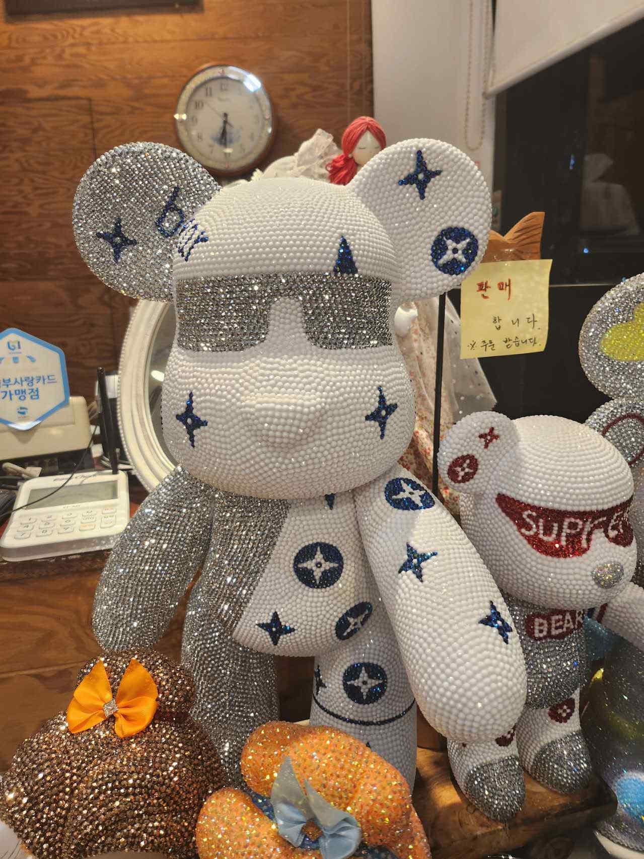 곰돌이 큐빅 보석십자수 DIY 만들기 보석 베어브릭 블링베어 - 상세 이미지 4