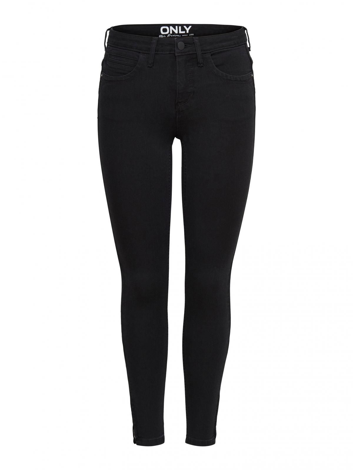 온리 미드웨이스트 스키니핏 블랙 데님 팬츠 15126077_2161 BLACK / BLACK - 상세 이미지 3