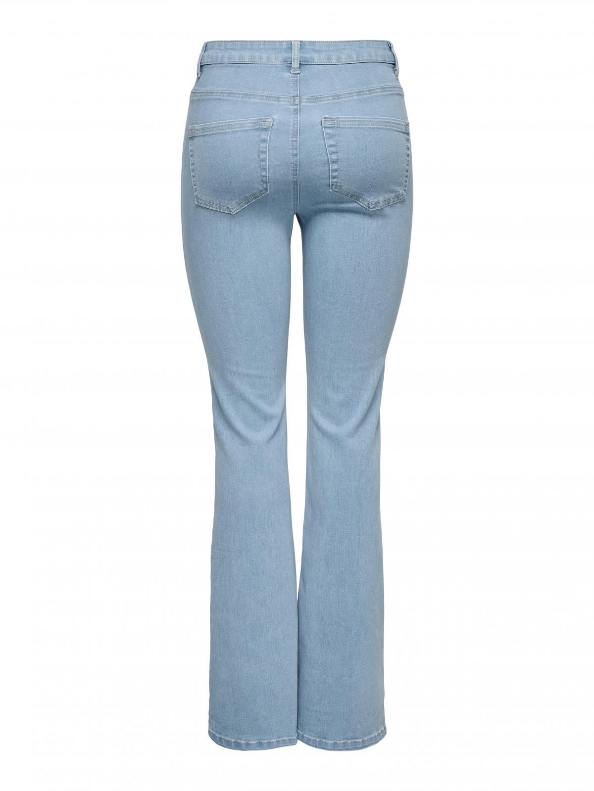 온리 하이웨이스트 플레어핏 데님 청바지 15357954_2116 BLUE / LIGHT BLUE DENIM - 상세 이미지 4
