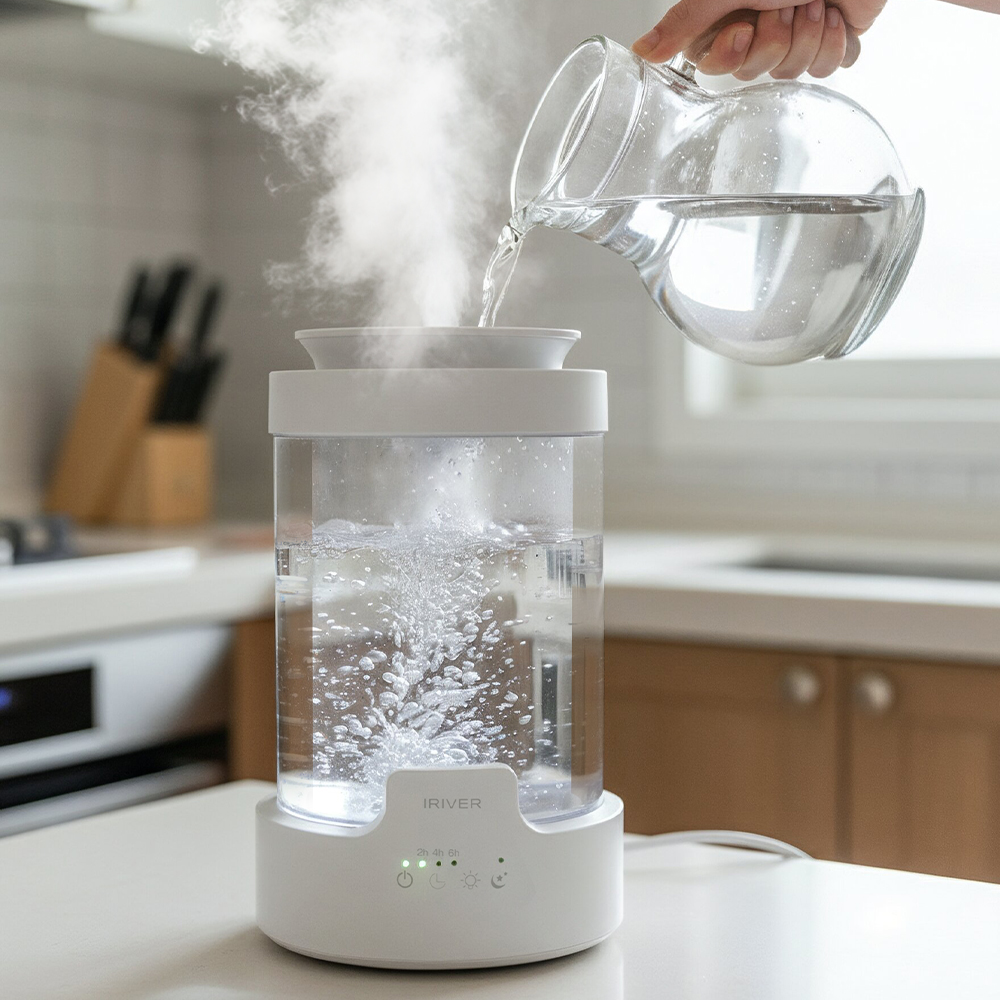 아이리버 가열식 가습기 물멍 스테인리스 급속가열 3L 신생아 아기 대용량 올스텐 JS03A