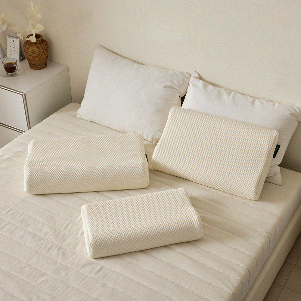 더코이즈 천연 라텍스베개 낮은 라텍스경추베개 기능성 꿀잠배게 소형