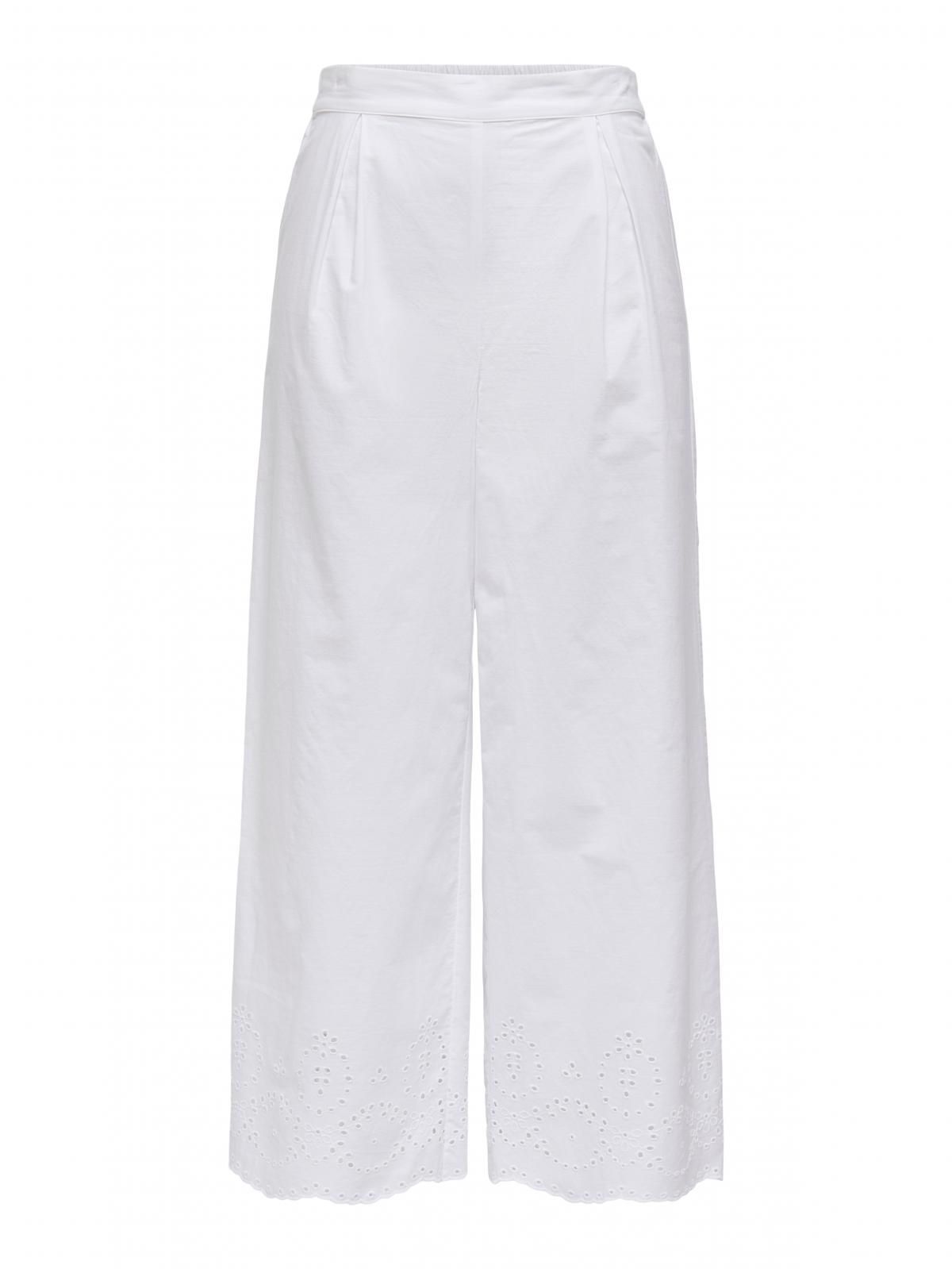 온리 코튼 와이드핏 큐롯 팬츠 화이트 엘라스틱 15344875_5 WHITE / BRIGHT WHITE - 상세 이미지 3