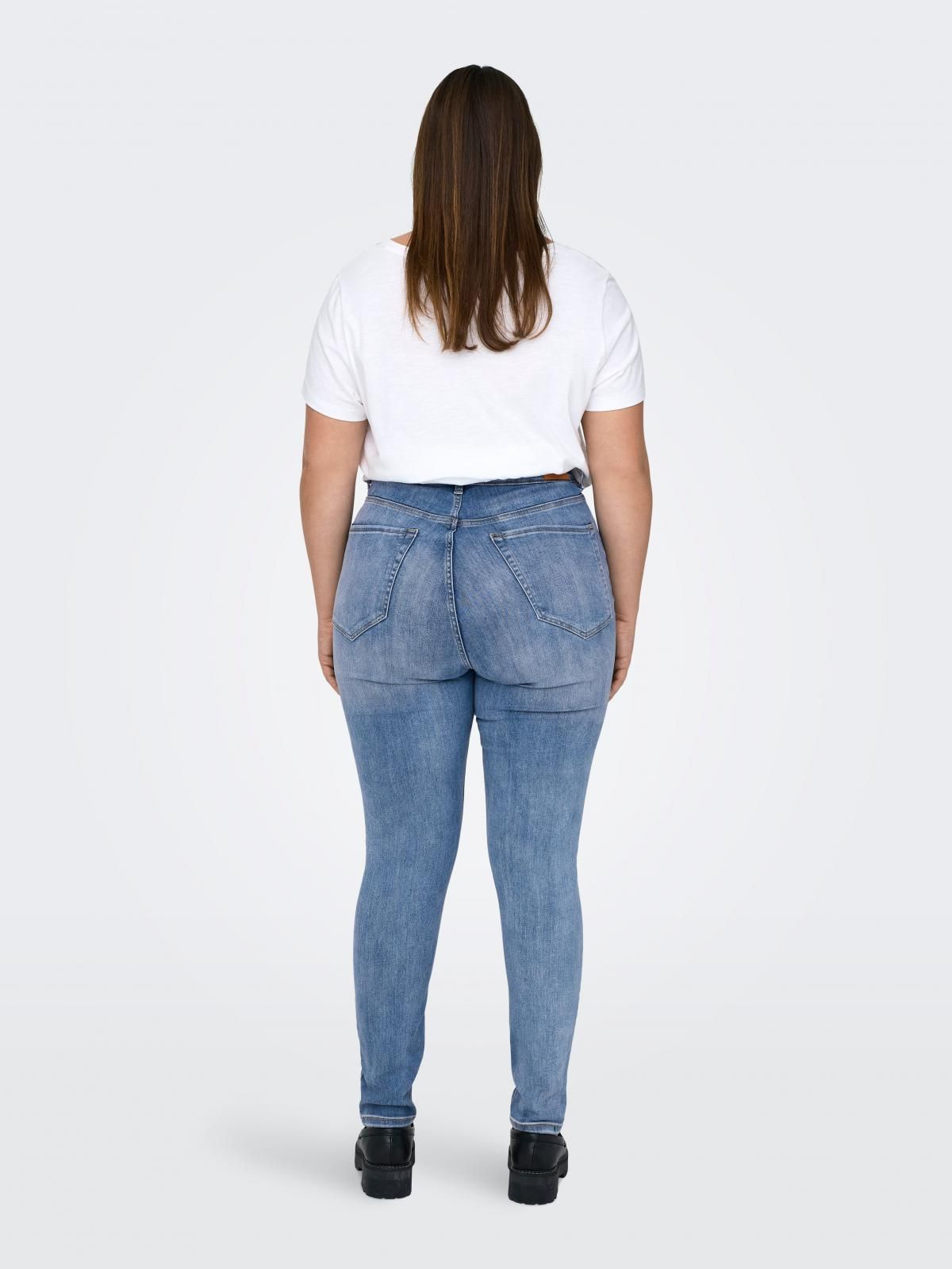 온리 플러스사이즈 데님 스키니핏 청바지 15331875_2116 BLUE / LIGHT BLUE DENIM - 상세 이미지 2