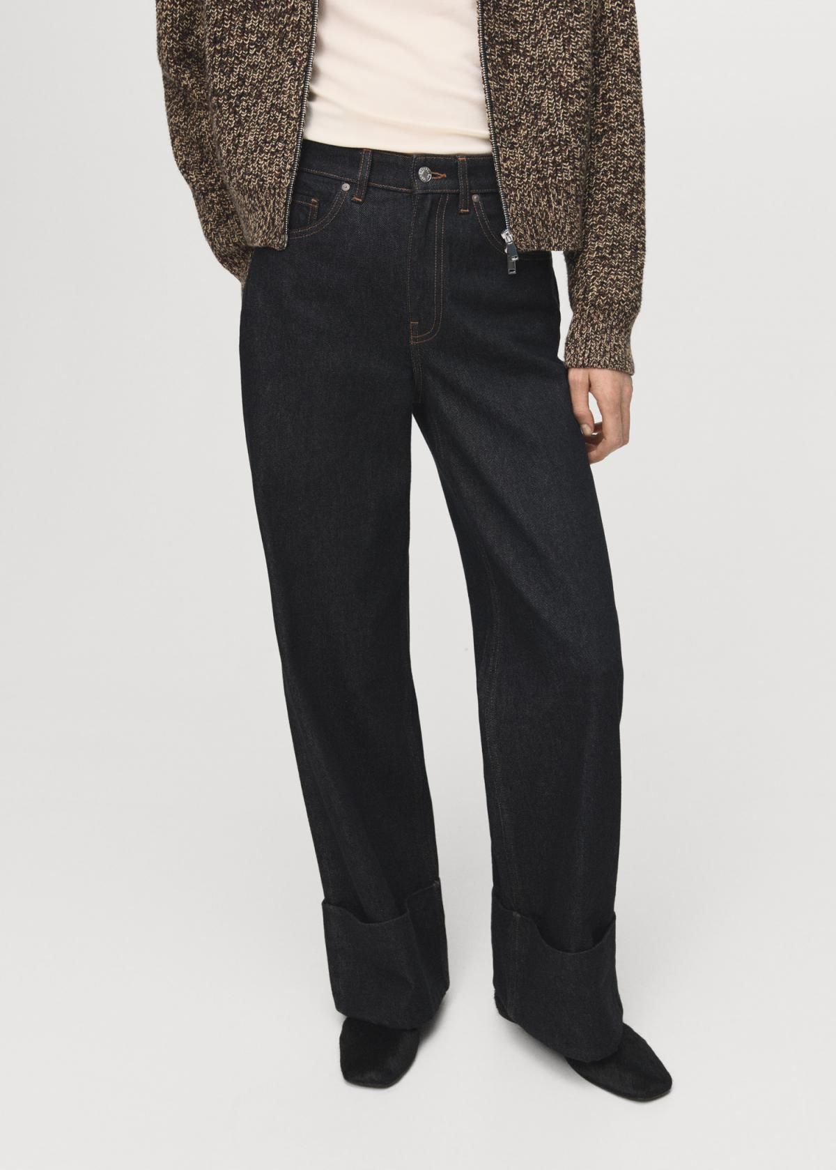 망고 테크니컬 진청 스트레이트핏 롱 데님 팬츠 27001247 AZUL - 상품 이미지