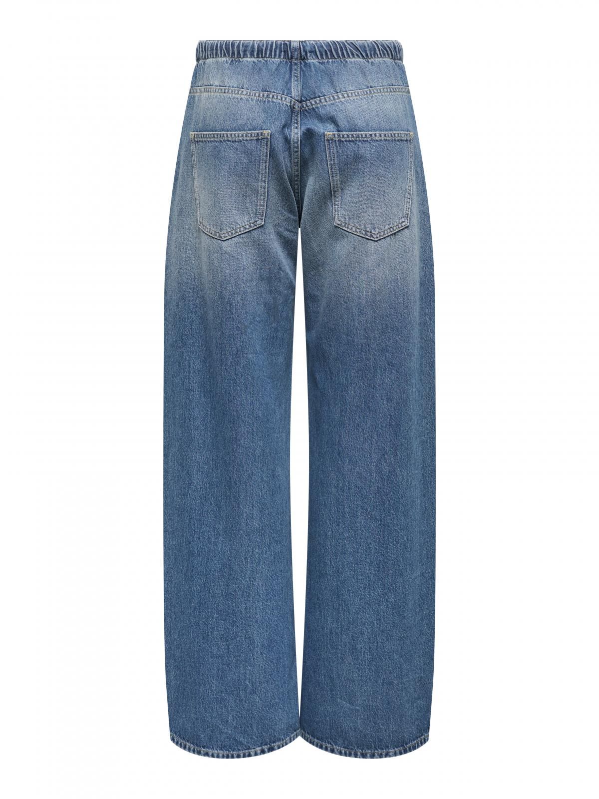 온리 트렌디 와이드핏 데님 진 15359088_2115 BLUE / MEDIUM BLUE DENIM - 상세 이미지 4