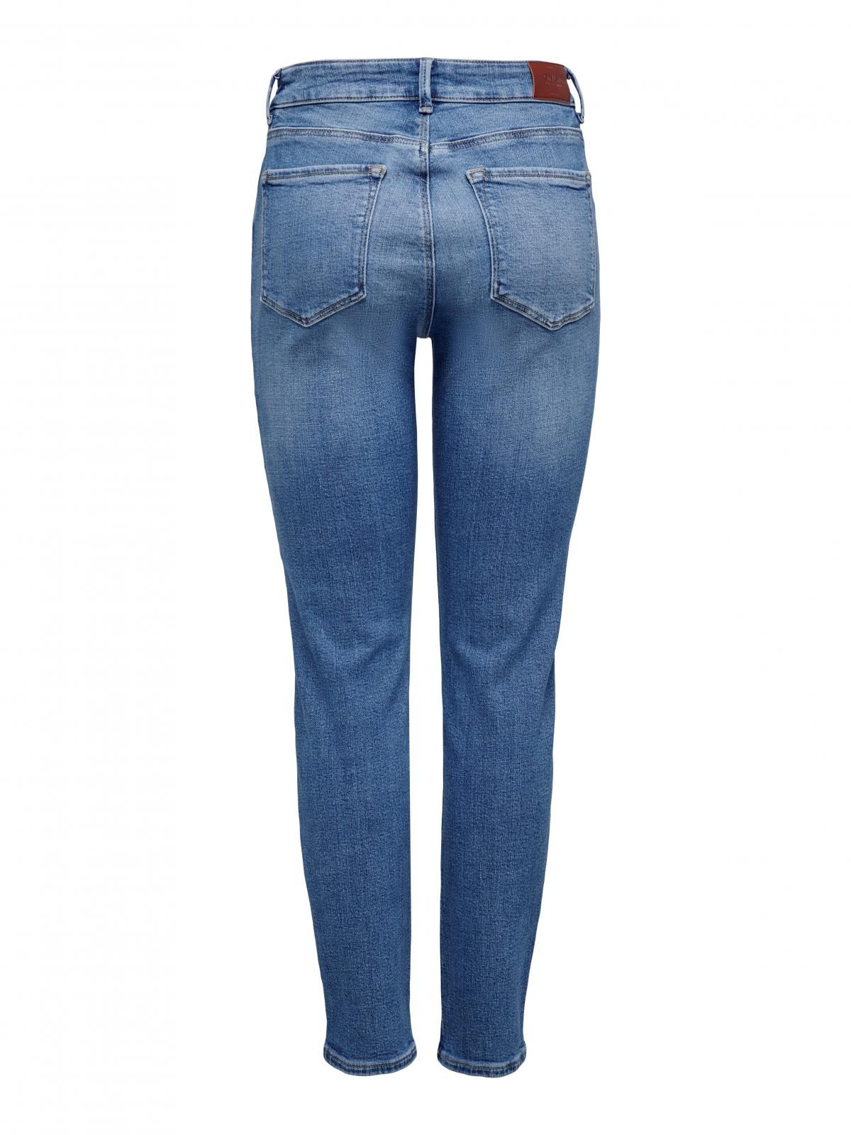 온리 하이웨이스트 데님 스트레이트핏 청바지 15283925_2115 BLUE / MEDIUM BLUE DENIM - 상세 이미지 4
