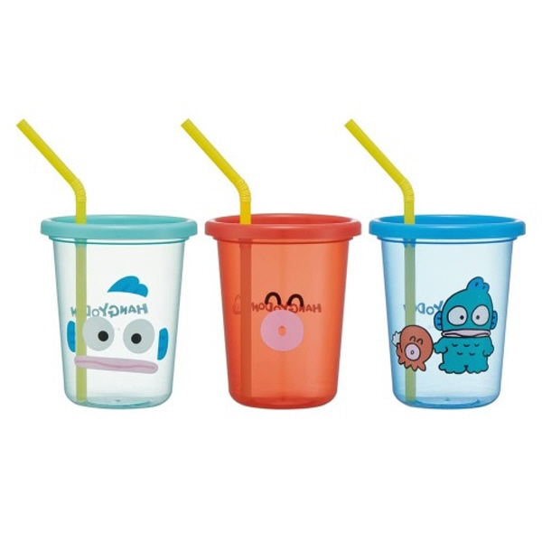 한교동 반어인 스트로우 빨대물컵 3p세트 320ml 파티컵 - 상품 이미지