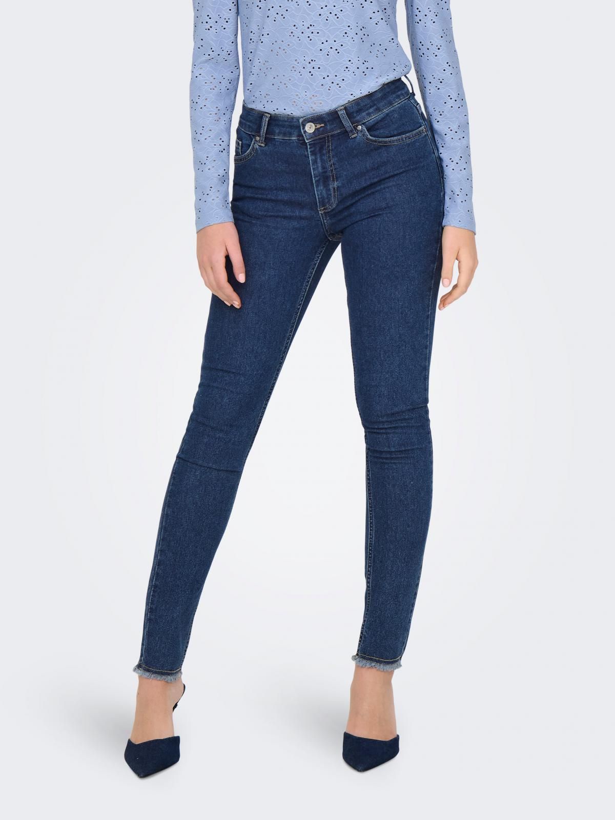 온리 데님 미드웨이스트 스키니핏 청바지 15336726_2114 BLUE / DARK BLUE DENIM - 상품 이미지