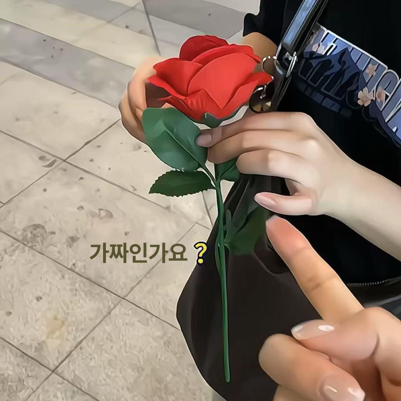 장미 모양 반지 케이스 프로포즈 꽃 선물 상자 여자친구 선물 - 상세 이미지 4