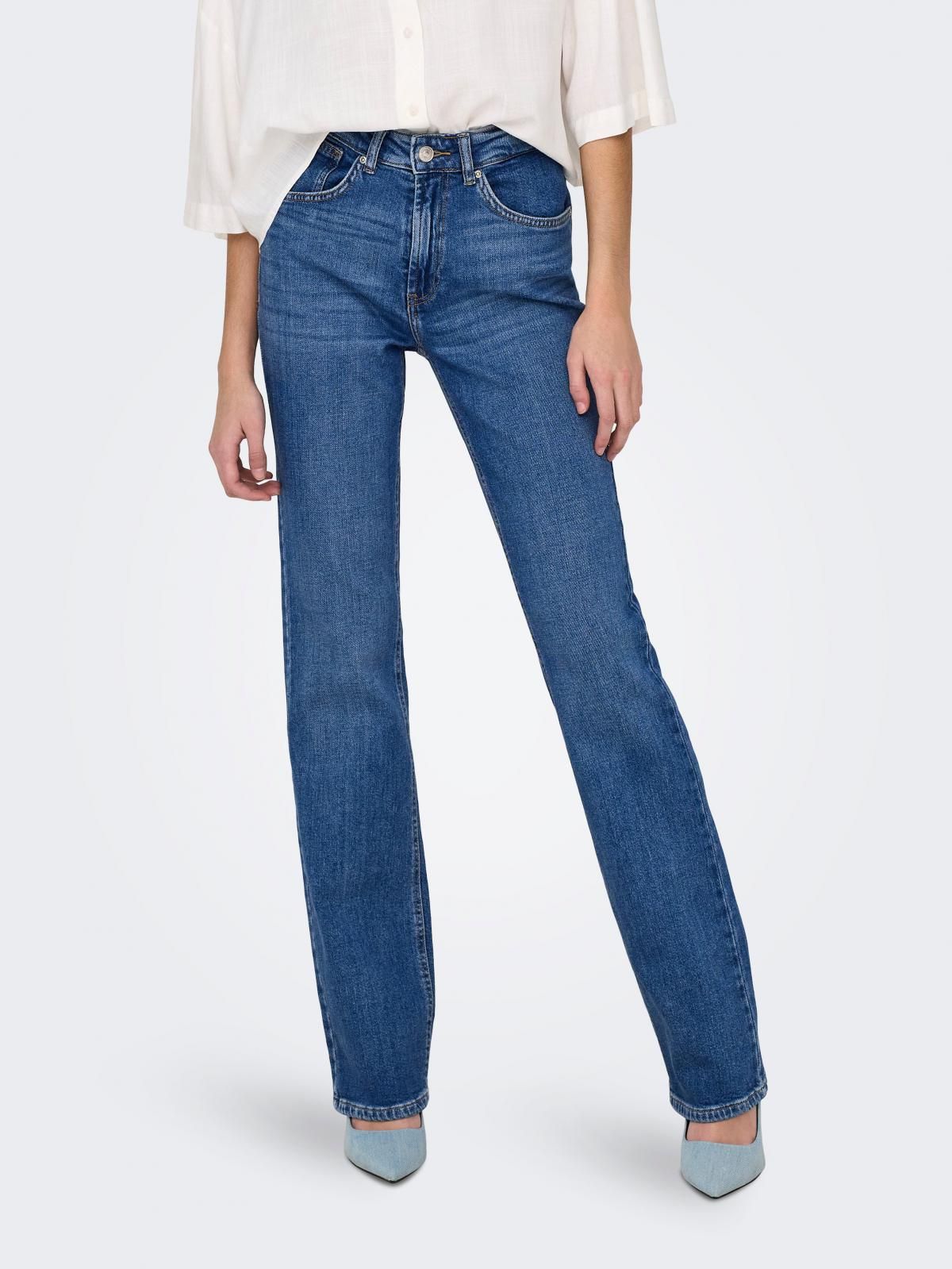 온리 미드웨이스트 부츠컷핏 데님 진 15293323_2115 BLUE / MEDIUM BLUE DENIM - 상품 이미지