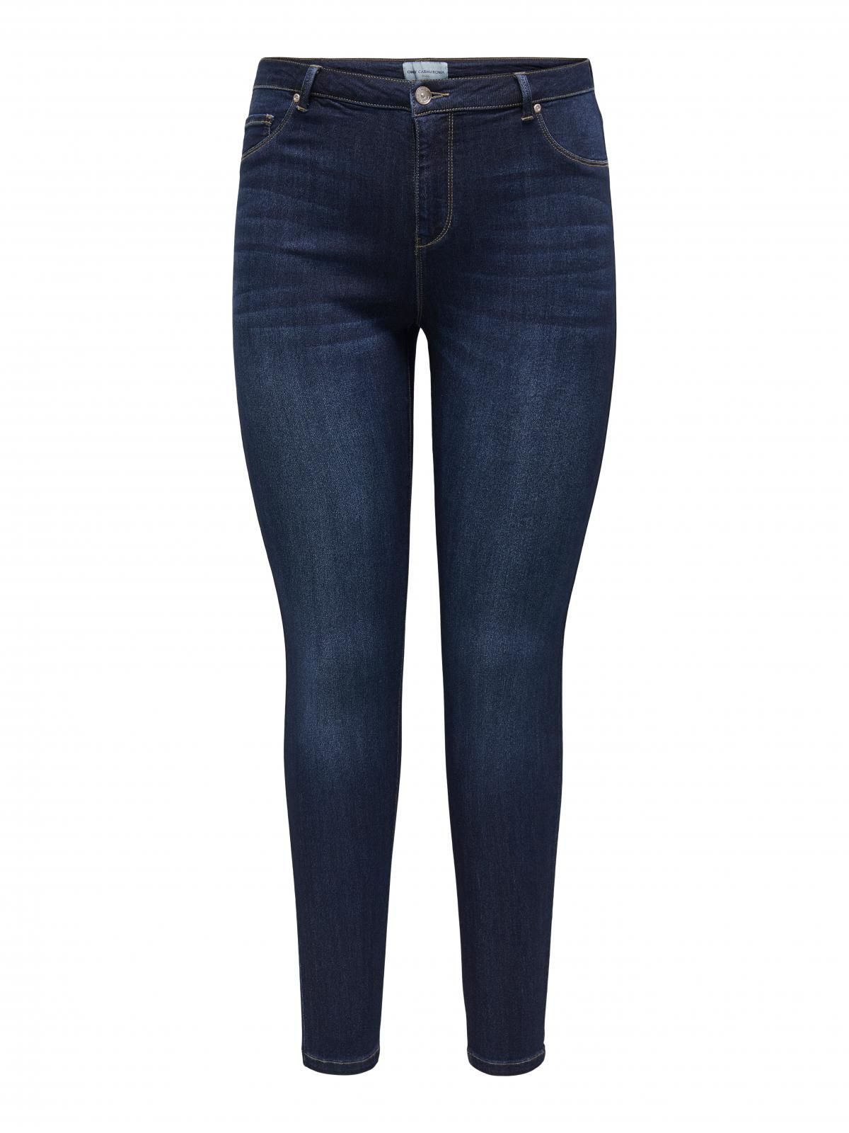 온리 플러스사이즈 데님 스키니핏 청바지 15327086_2114 BLUE / DARK BLUE DENIM - 상세 이미지 3