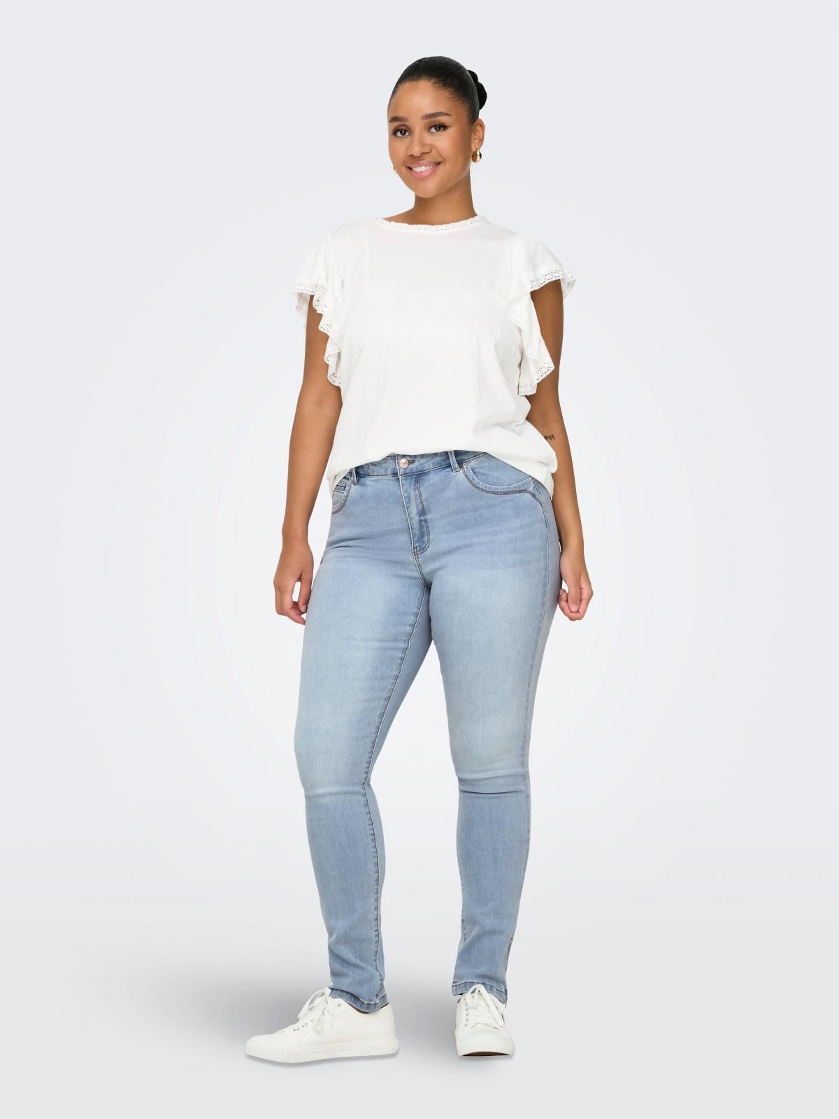 온리 빅사이즈 데님 스키니핏 진 연청 15337484_2116 BLUE / LIGHT BLUE DENIM - 상세 이미지 5