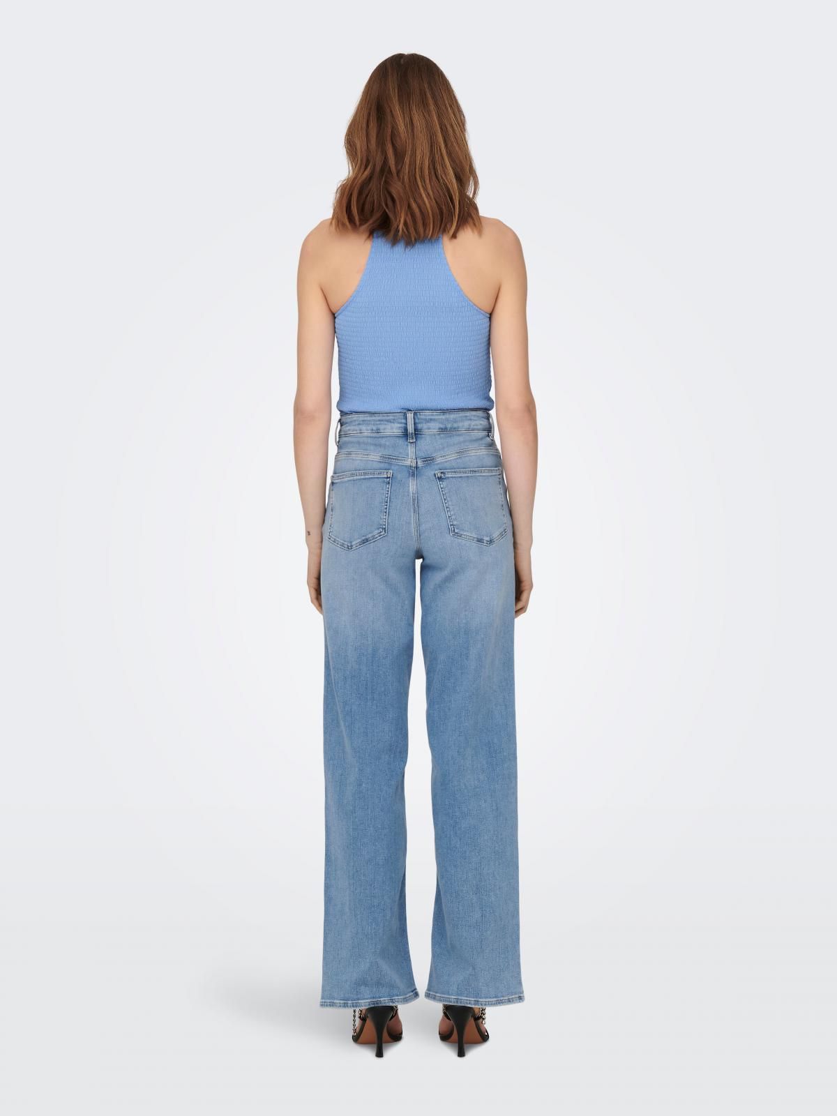 온리 연청 하이웨이스트 와이드핏 데님팬츠 15282975_2116 BLUE / LIGHT BLUE DENIM - 상세 이미지 2