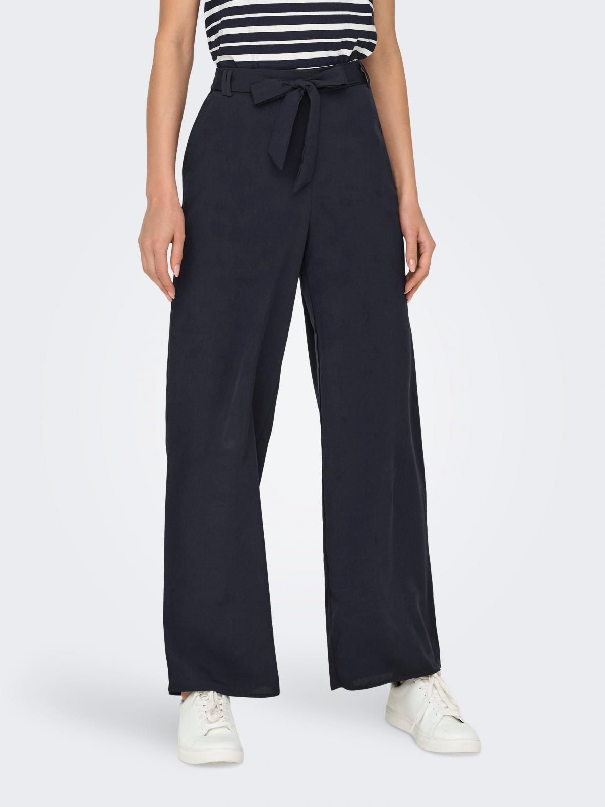 온리 테크니컬 와이드핏 팔라조 팬츠 네이비 15335560_2079 WHITE / PALE KHAKI - 메인 이미지